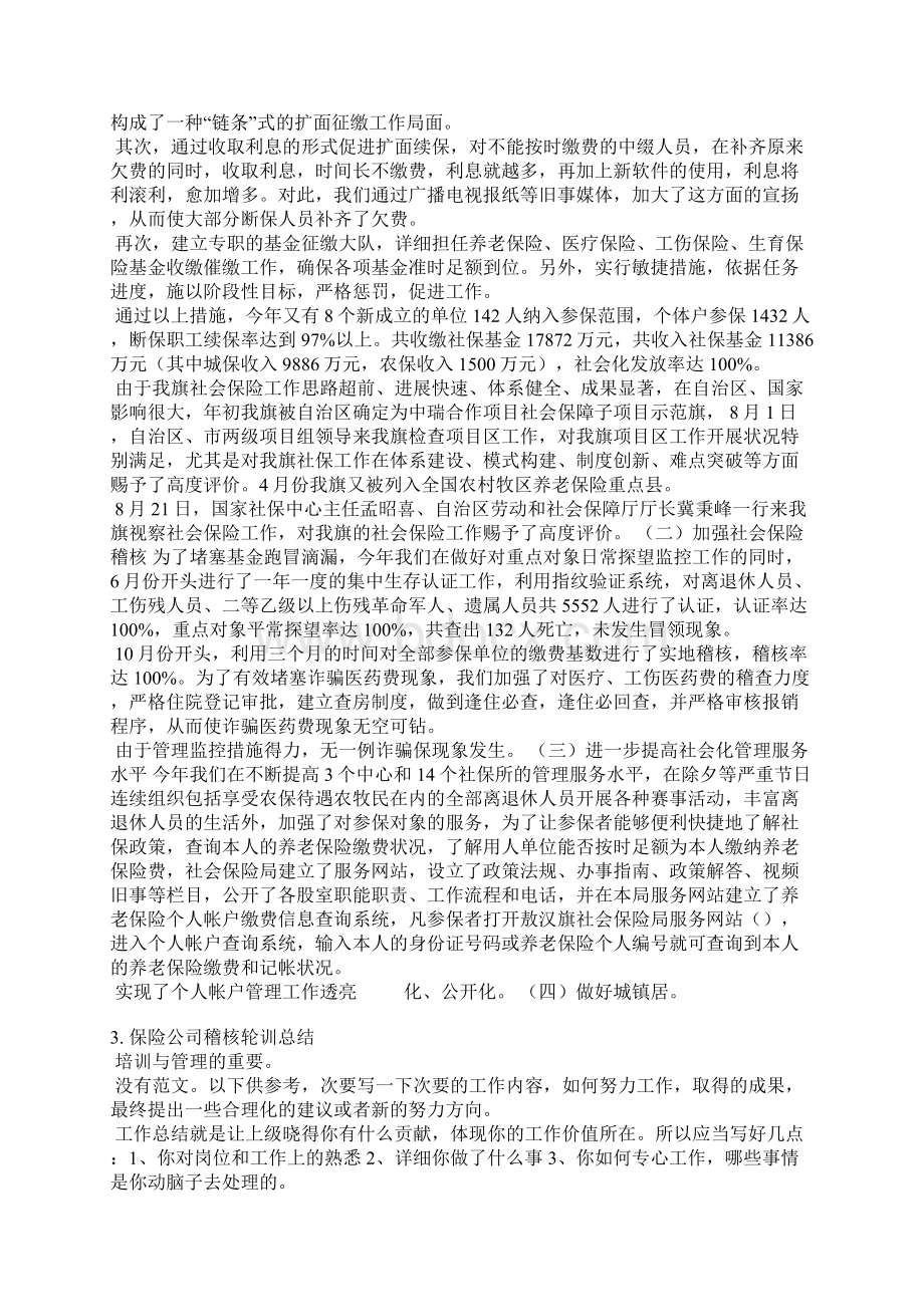 养老保险稽核工作总结Word格式.docx_第3页