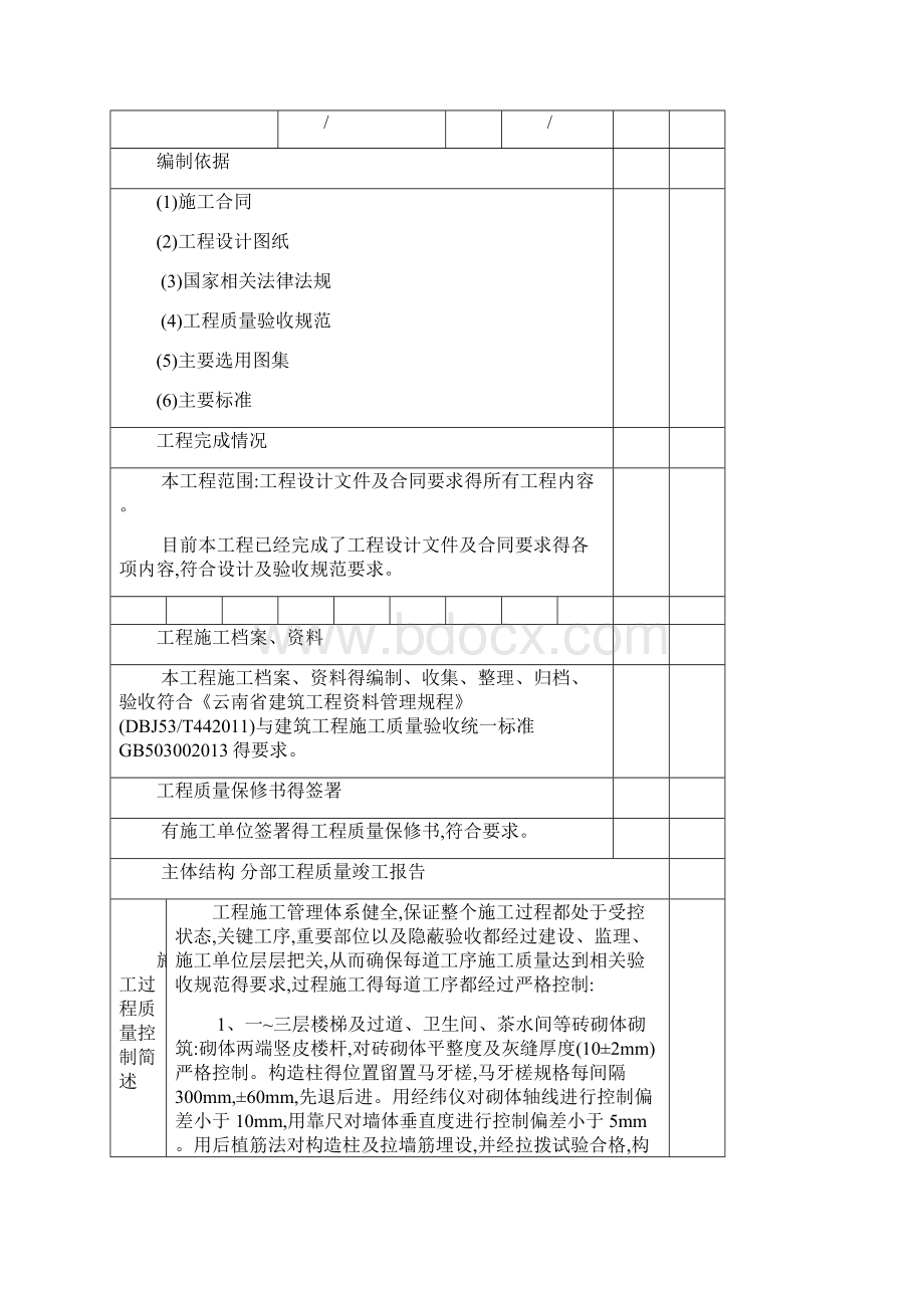 云南省建筑工程竣工报告文档格式.docx_第2页