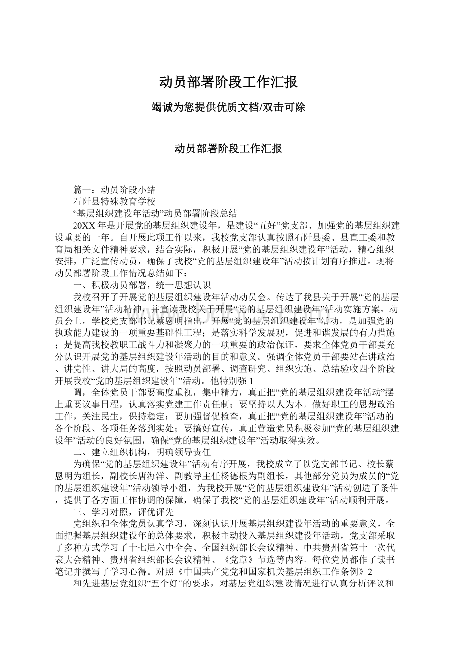 动员部署阶段工作汇报.docx