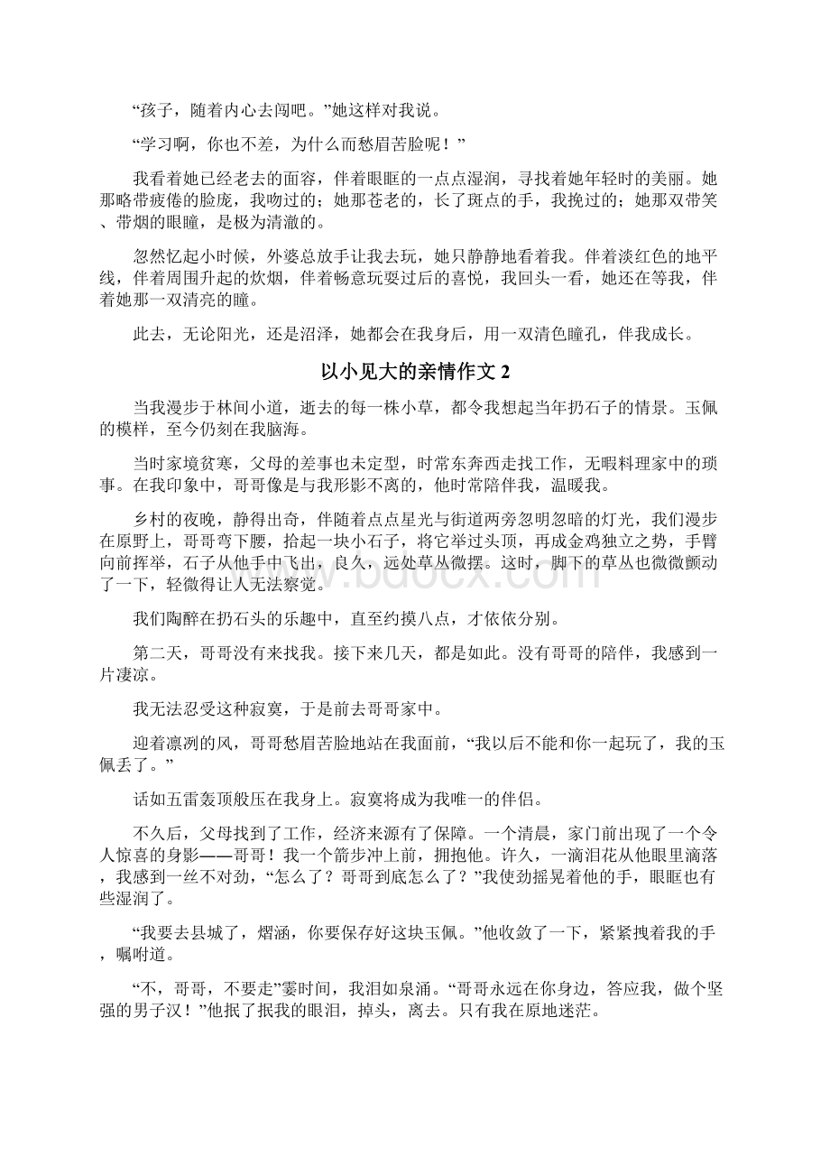 以小见大的亲情作文Word格式.docx_第2页