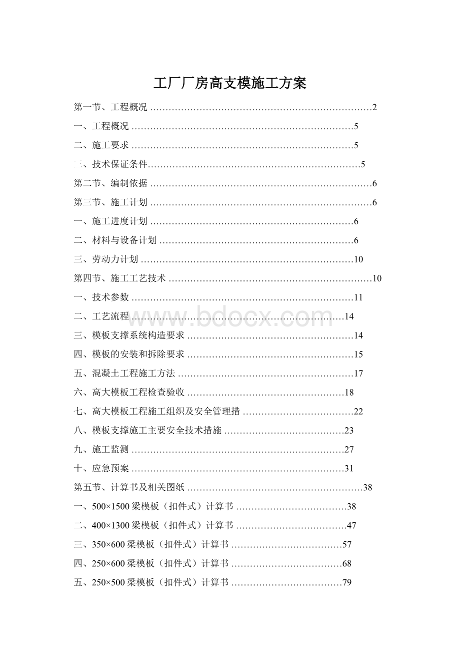 工厂厂房高支模施工方案.docx