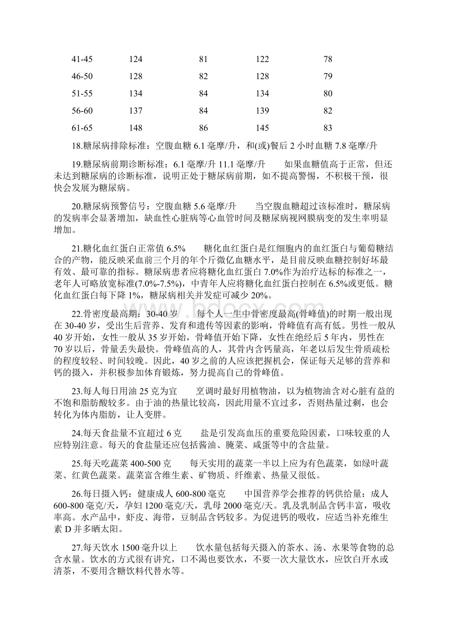 史上最全健康常识集合整理Word格式文档下载.docx_第3页