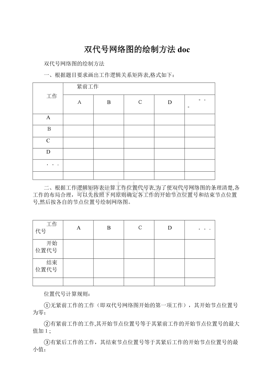 双代号网络图的绘制方法docWord格式文档下载.docx_第1页