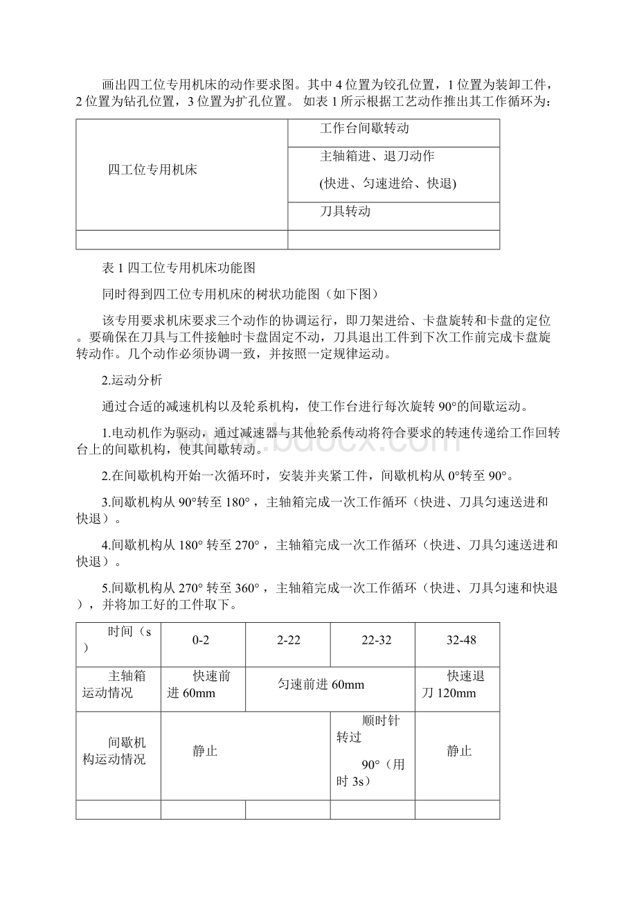 工位专用机床机械原理课程设计文档格式.docx_第2页