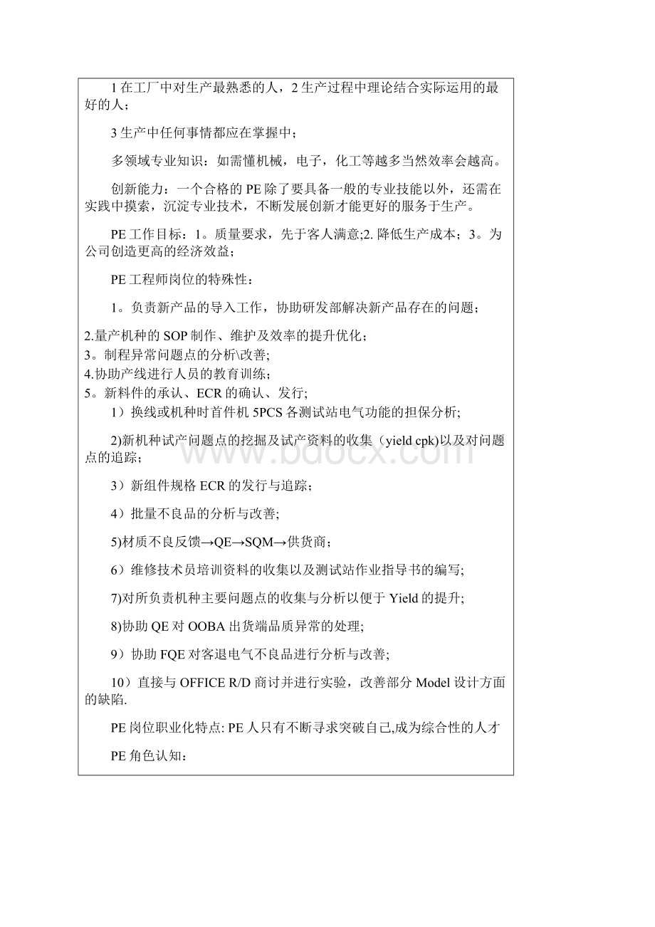 PE工程师岗位职责Word格式.docx_第3页