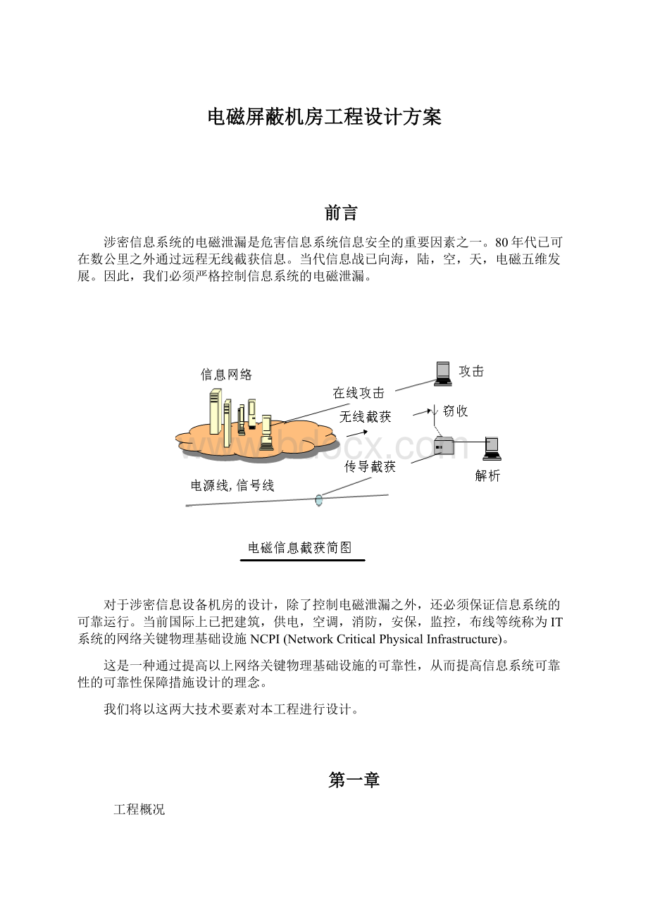 电磁屏蔽机房工程设计方案.docx_第1页