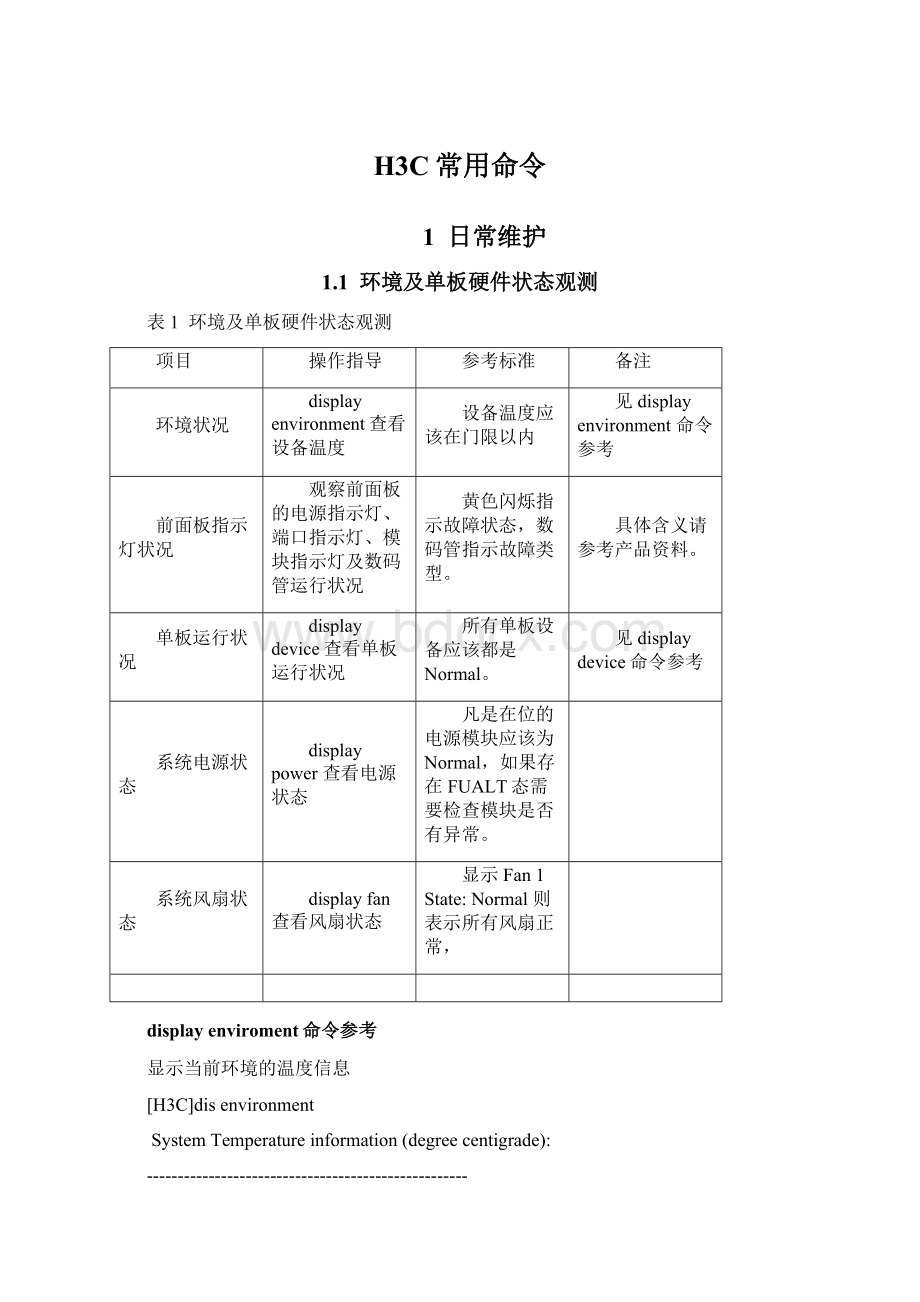 H3C常用命令.docx_第1页