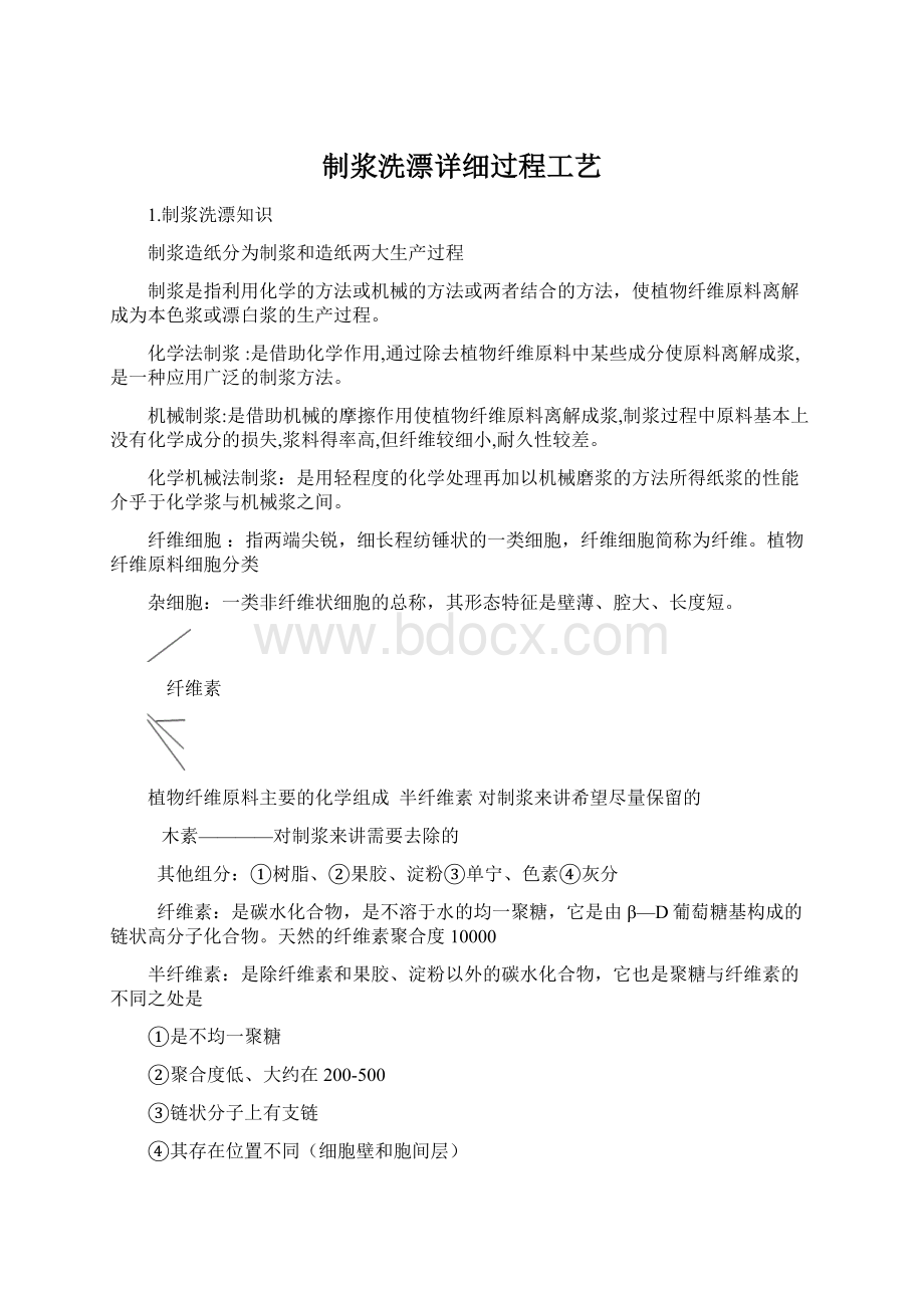 制浆洗漂详细过程工艺.docx