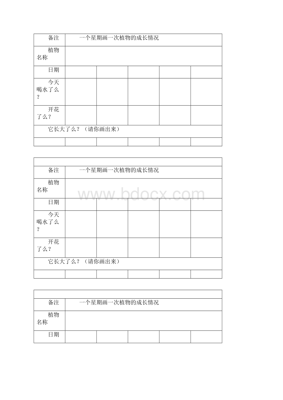 植物观察记录表范本.docx_第2页