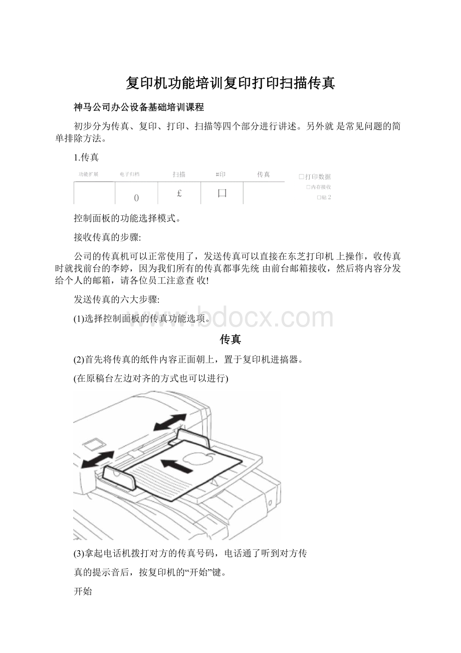 复印机功能培训复印打印扫描传真.docx_第1页