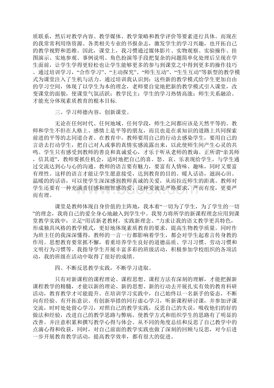 教师个人培训总结10篇Word格式.docx_第2页