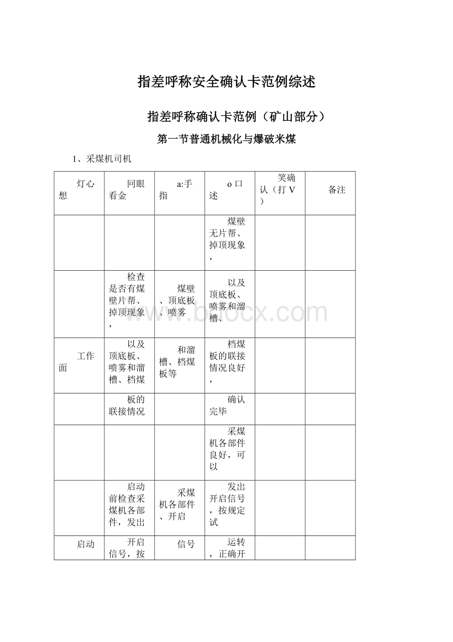 指差呼称安全确认卡范例综述Word文档格式.docx_第1页