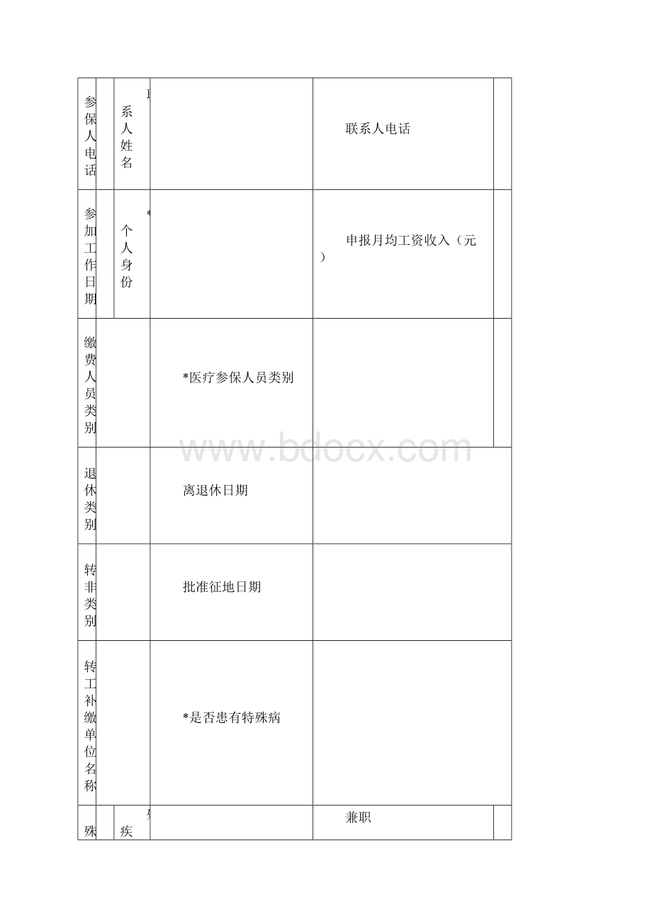 社保个人信息登记表表之欧阳科创编Word文档格式.docx_第3页