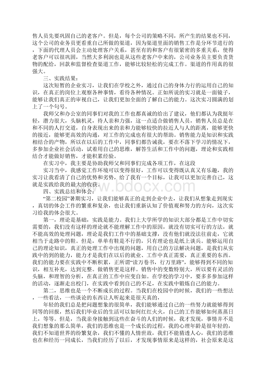 市场营销实习报告3000字Word文档格式.docx_第2页