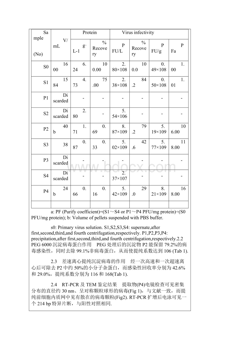 PEG6000沉淀结合差速离心方法浓缩水中脊髓灰质炎病毒Word下载.docx_第3页