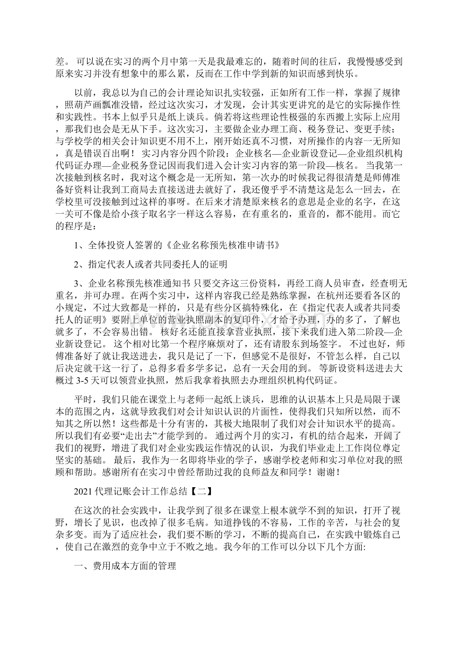 代理记账会计工作总结.docx_第2页