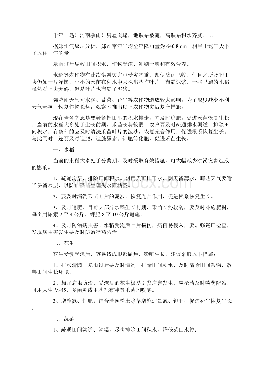 河南暴雨洪涝救灾演讲稿五篇.docx_第2页