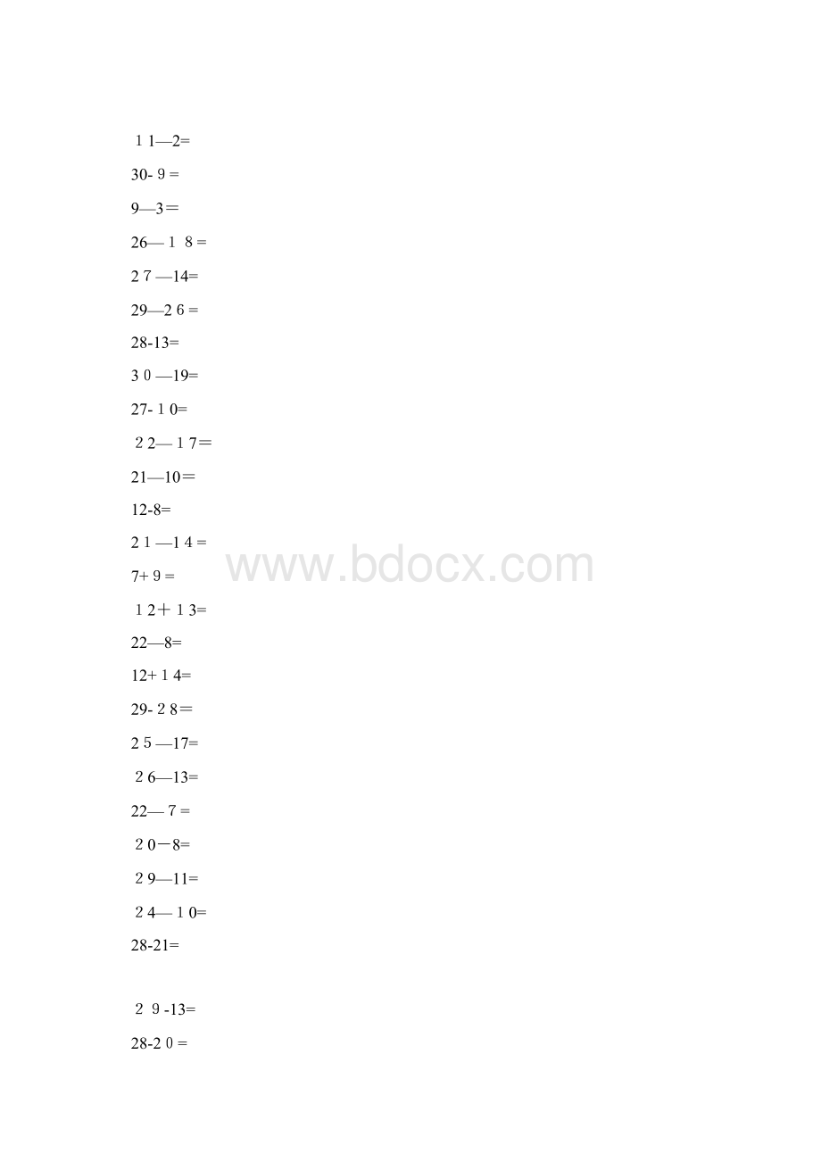 最新30以内加减法口算练习题.docx_第3页