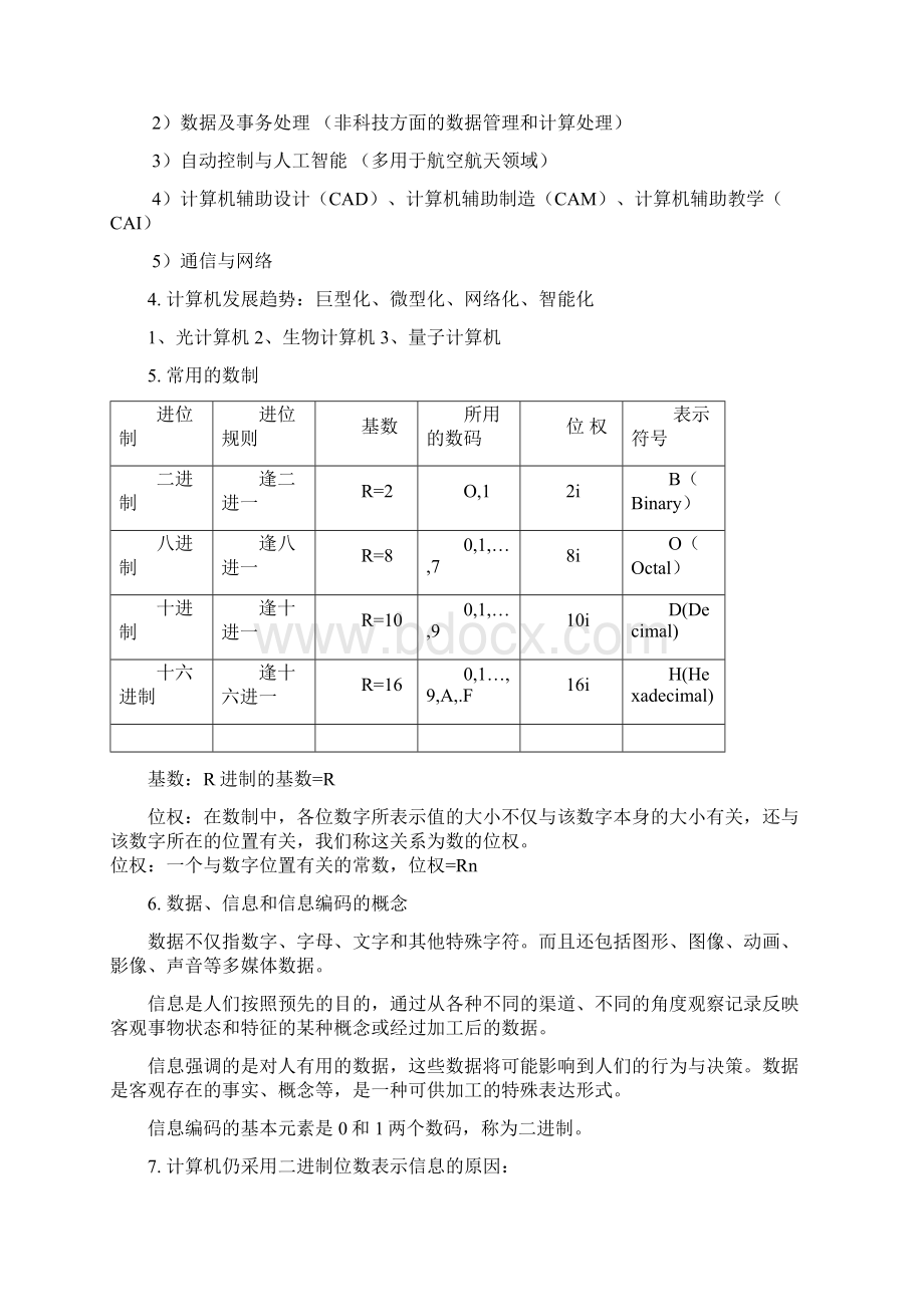 大学计算机基础超详细知识点高手总结Word格式文档下载.docx_第2页