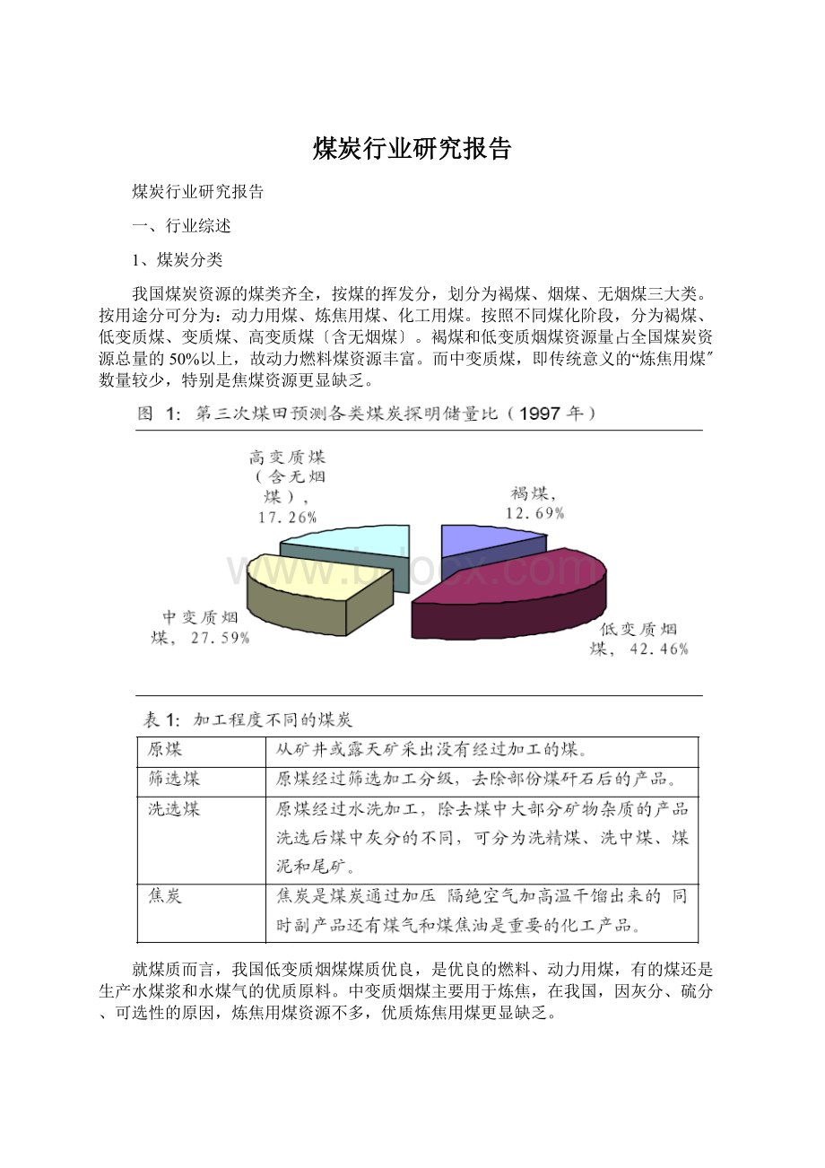 煤炭行业研究报告.docx_第1页