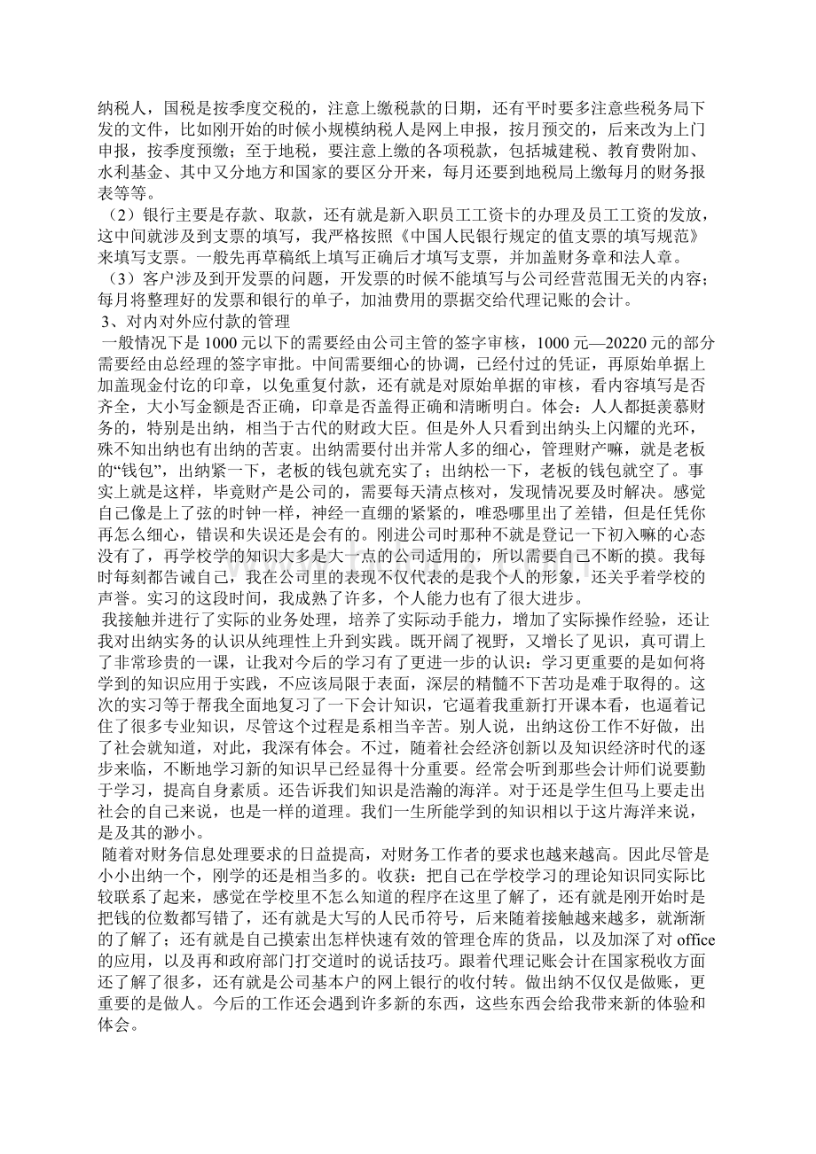 出纳实习总结3000字.docx_第2页