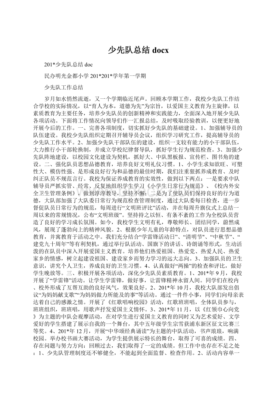 少先队总结docxWord文档格式.docx