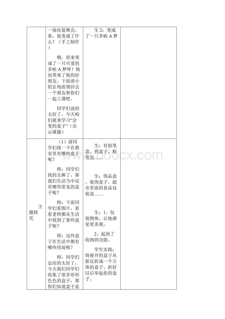 小学美术会变的盒子教学设计学情分析教材分析课后反思.docx_第2页