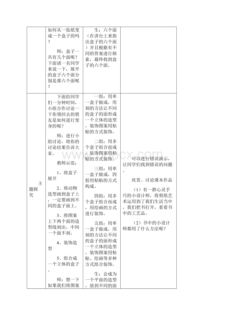 小学美术会变的盒子教学设计学情分析教材分析课后反思文档格式.docx_第3页