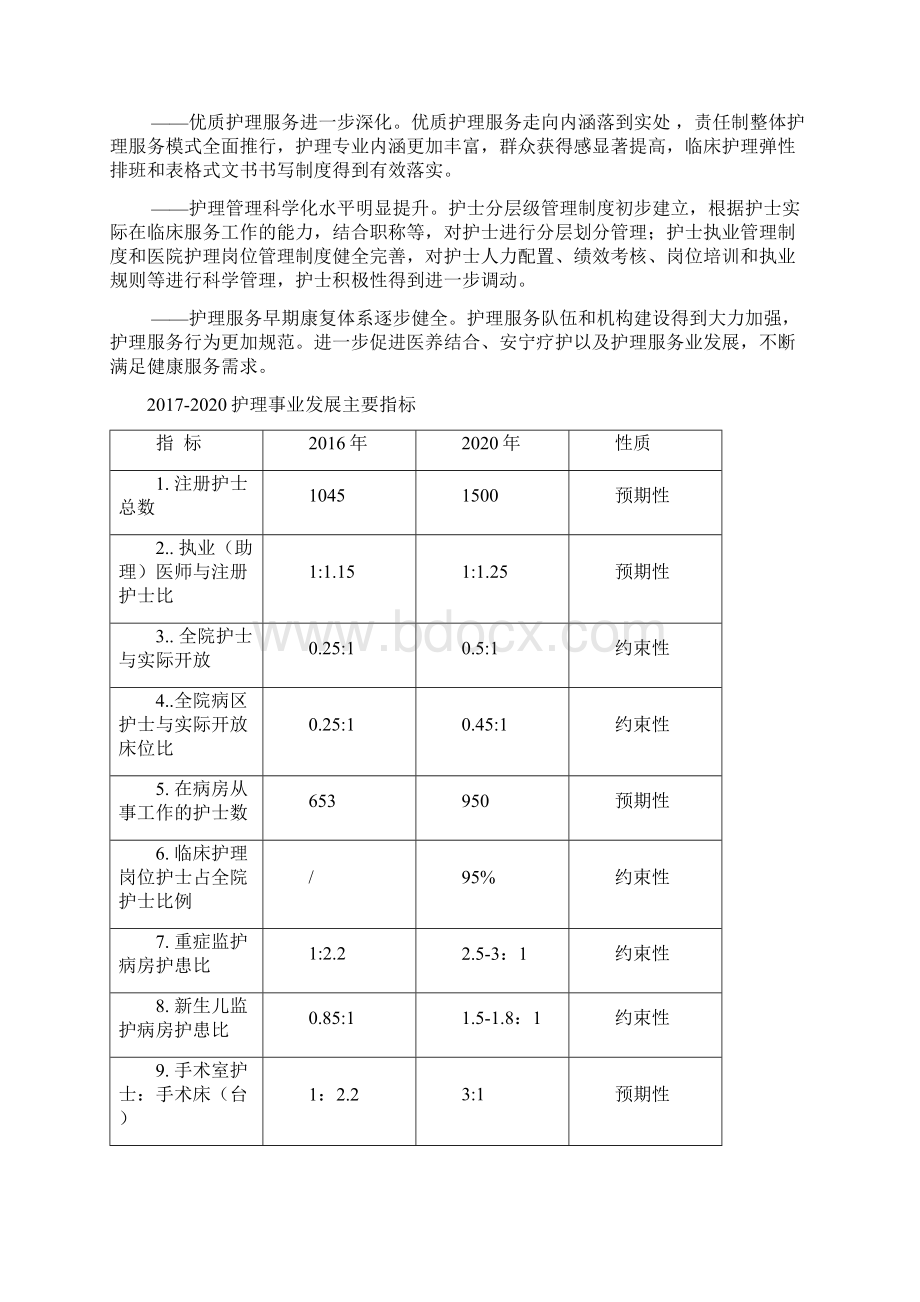 医院护理事业发展规划Word格式文档下载.docx_第3页