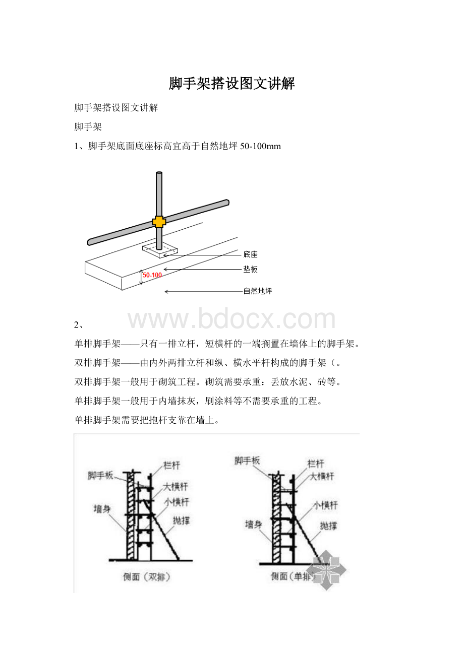 脚手架搭设图文讲解.docx