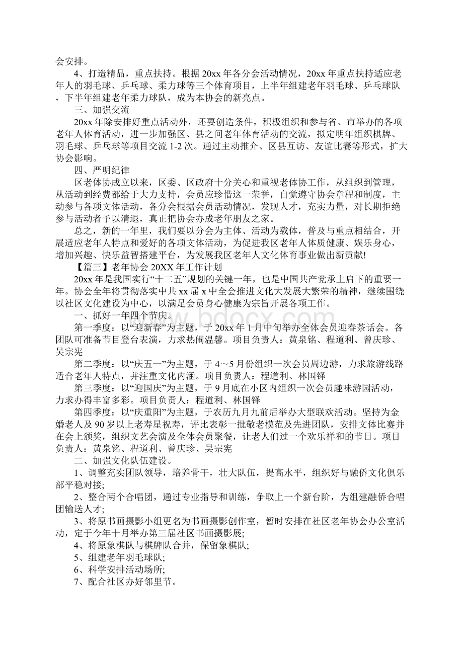 老年协会工作计划Word格式.docx_第3页