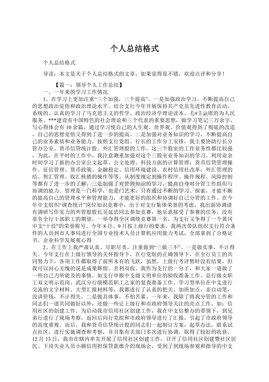 个人总结格式Word格式文档下载.docx_第1页