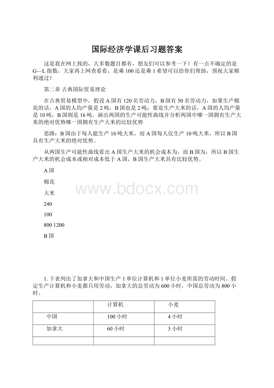 国际经济学课后习题答案.docx