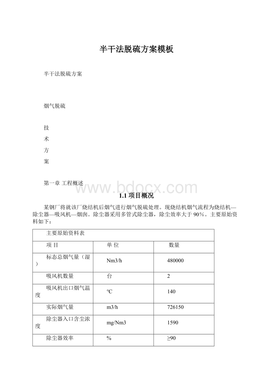 半干法脱硫方案模板.docx_第1页