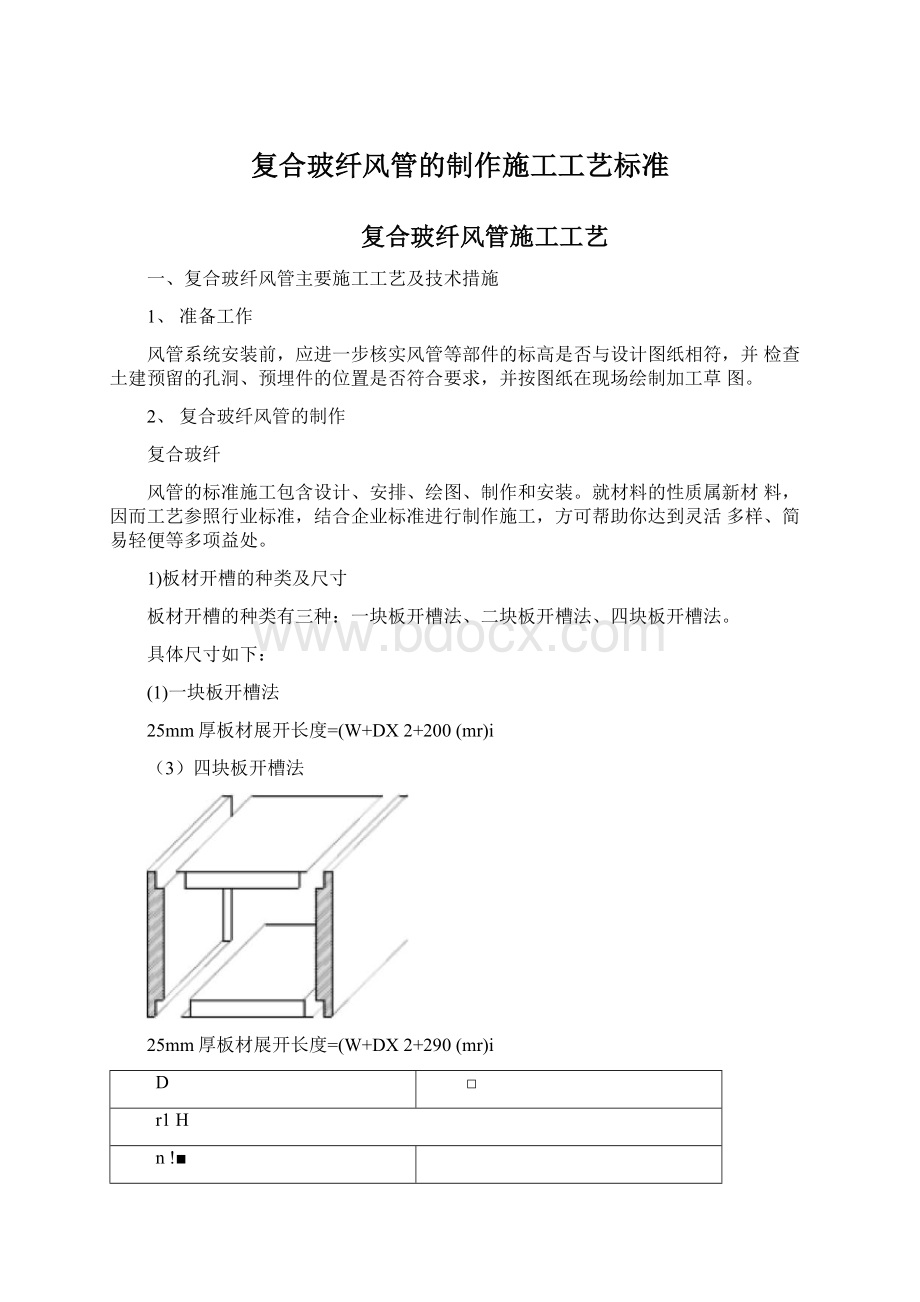 复合玻纤风管的制作施工工艺标准.docx