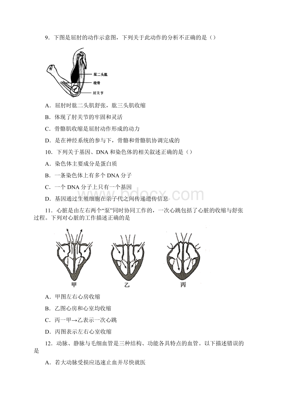 最新山东省滨州市博兴县阎坊二中学业水平考试模拟生物试题.docx_第3页