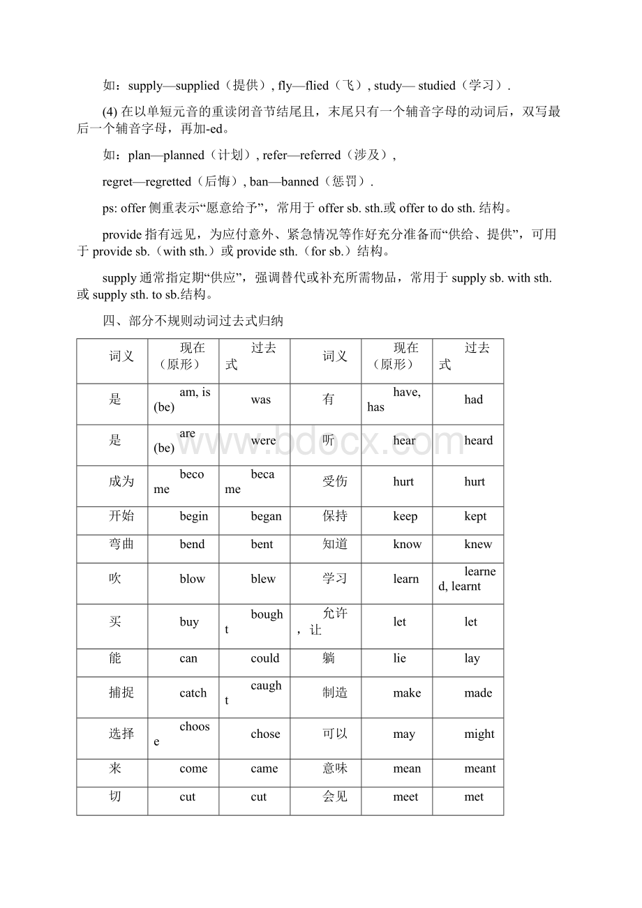 初中一般过去时讲解及练习答案.docx_第2页