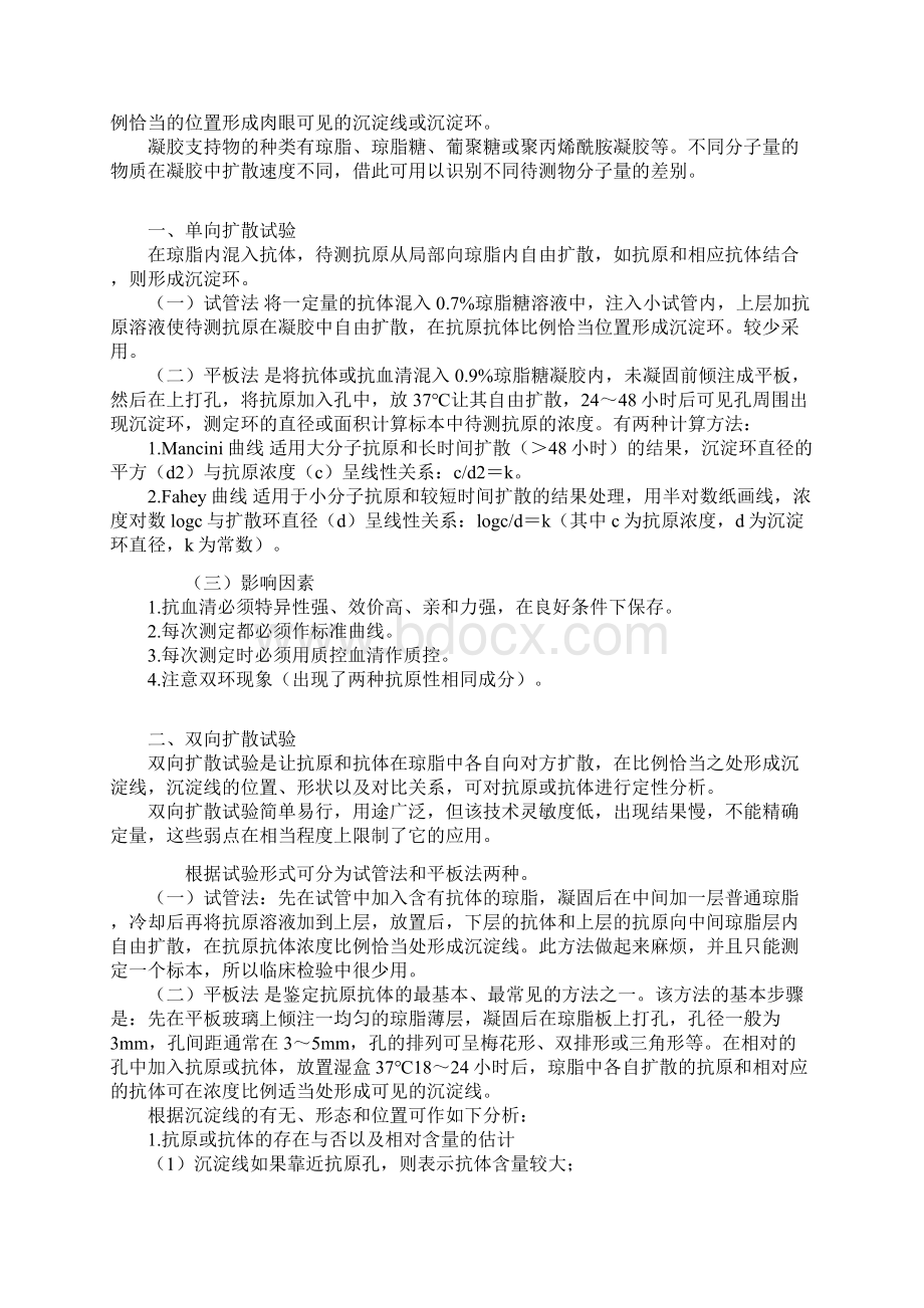 主管检验技师考试临床免疫学和免疫检验讲义第六章沉淀反应讲解学习Word格式.docx_第3页