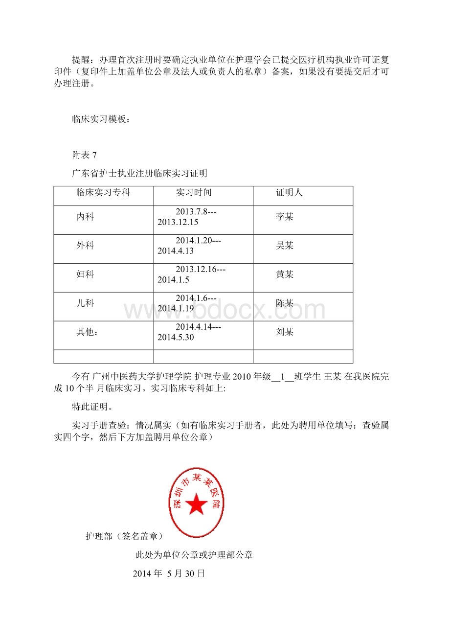 护士首次注册模板需要上交模板说明.docx_第2页