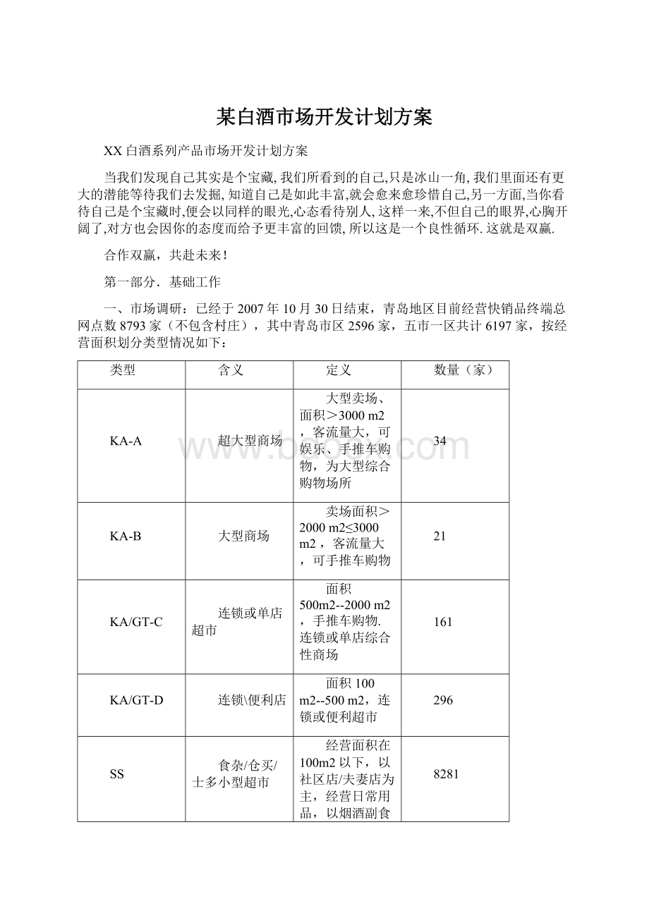 某白酒市场开发计划方案.docx_第1页