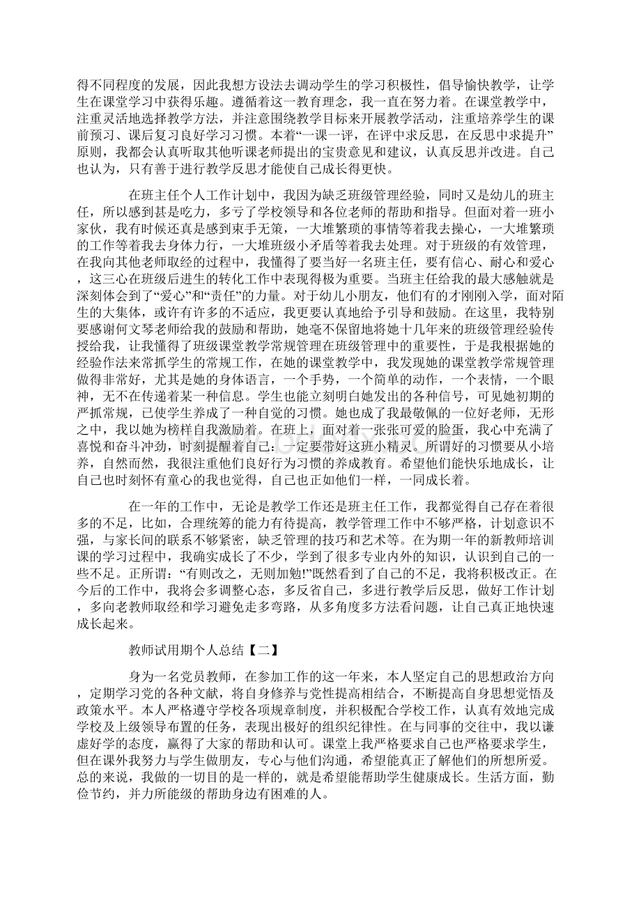 教师试用期个人总结5篇范文最新Word文档格式.docx_第2页