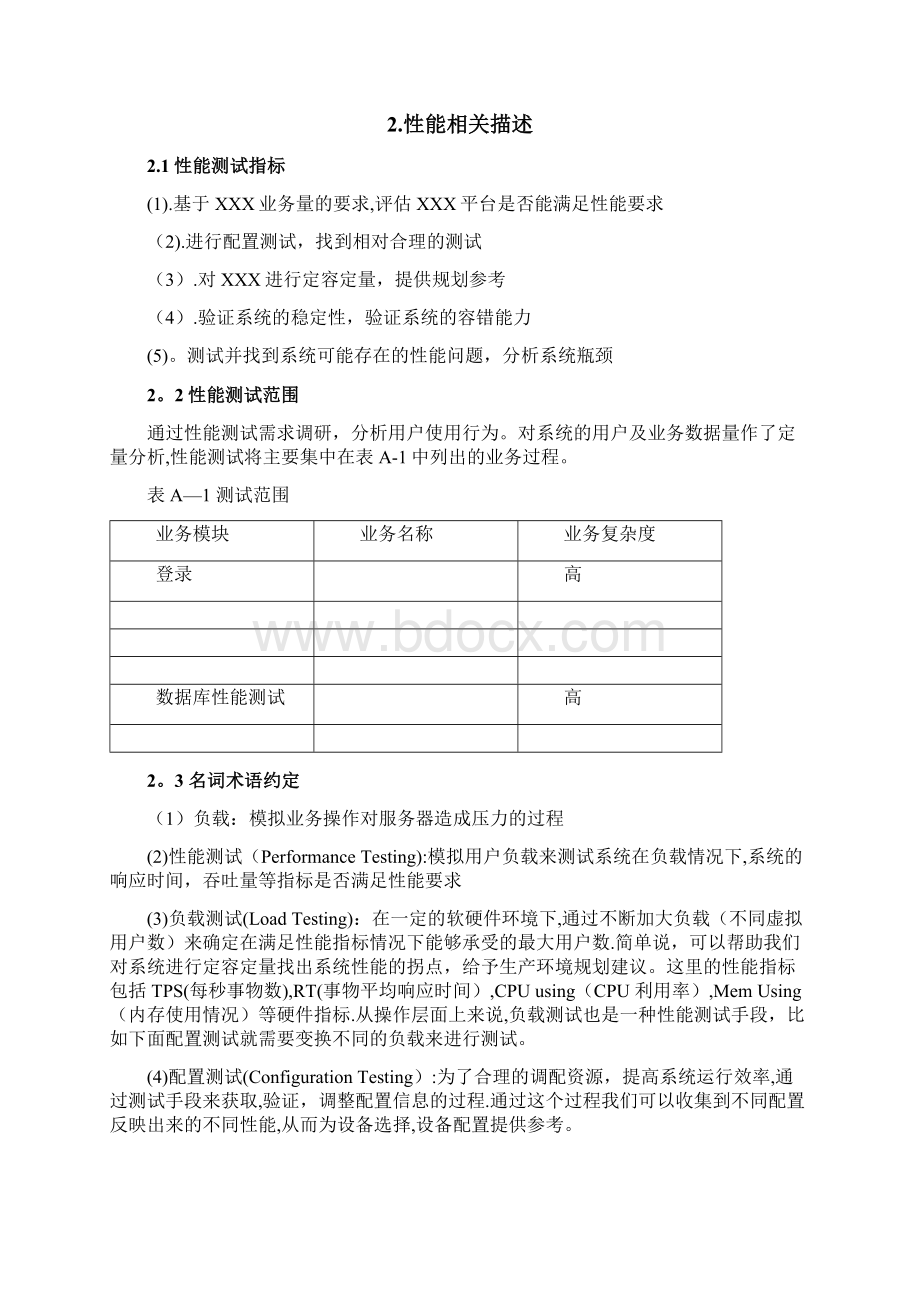 web性能测试计划文档格式.docx_第2页