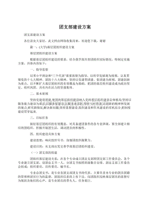 团支部建设方案Word下载.docx