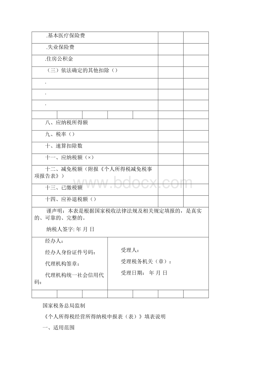 个人所得税经营所得纳税申报表A表.docx_第2页