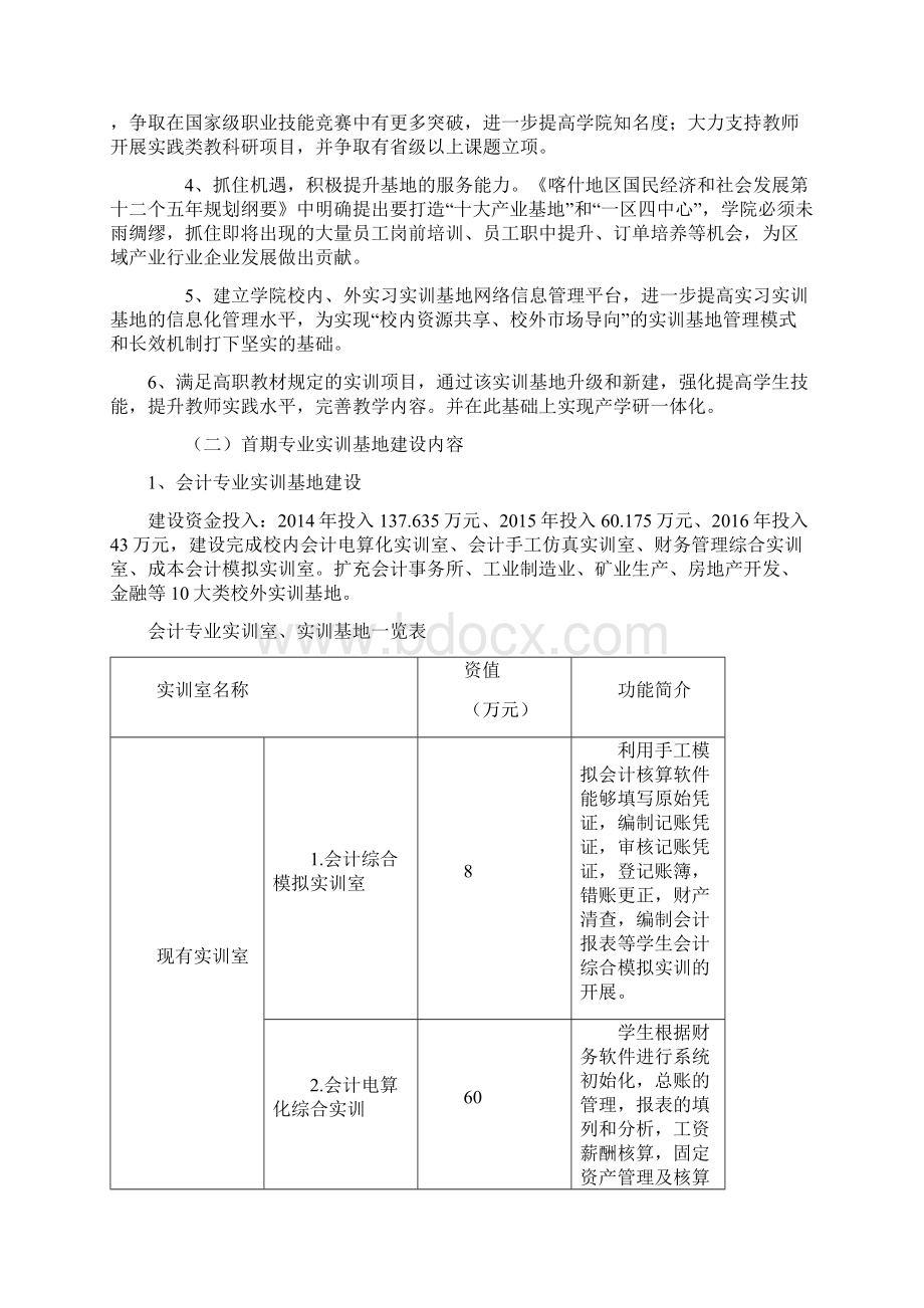 职业技术学院实训基地建设规划.docx_第3页