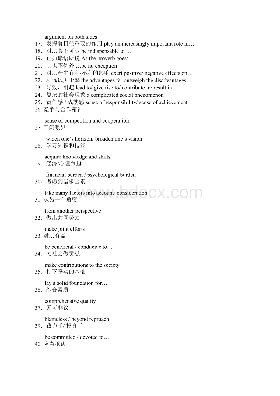 英语六级作文常用句子及万能模板.docx_第2页