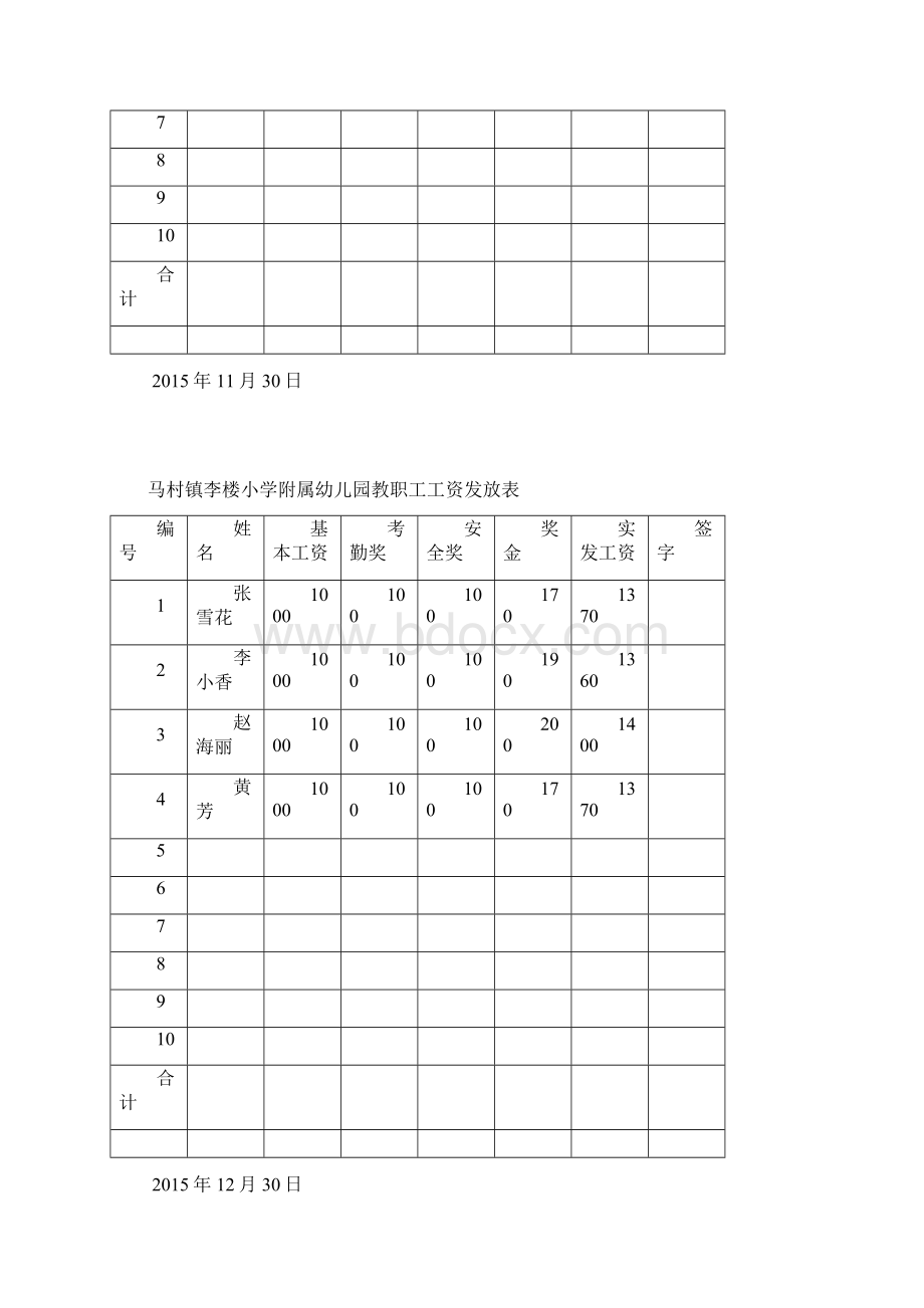 员工工资发放表Word格式.docx_第3页