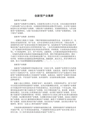 创新型产业集群Word文档格式.docx