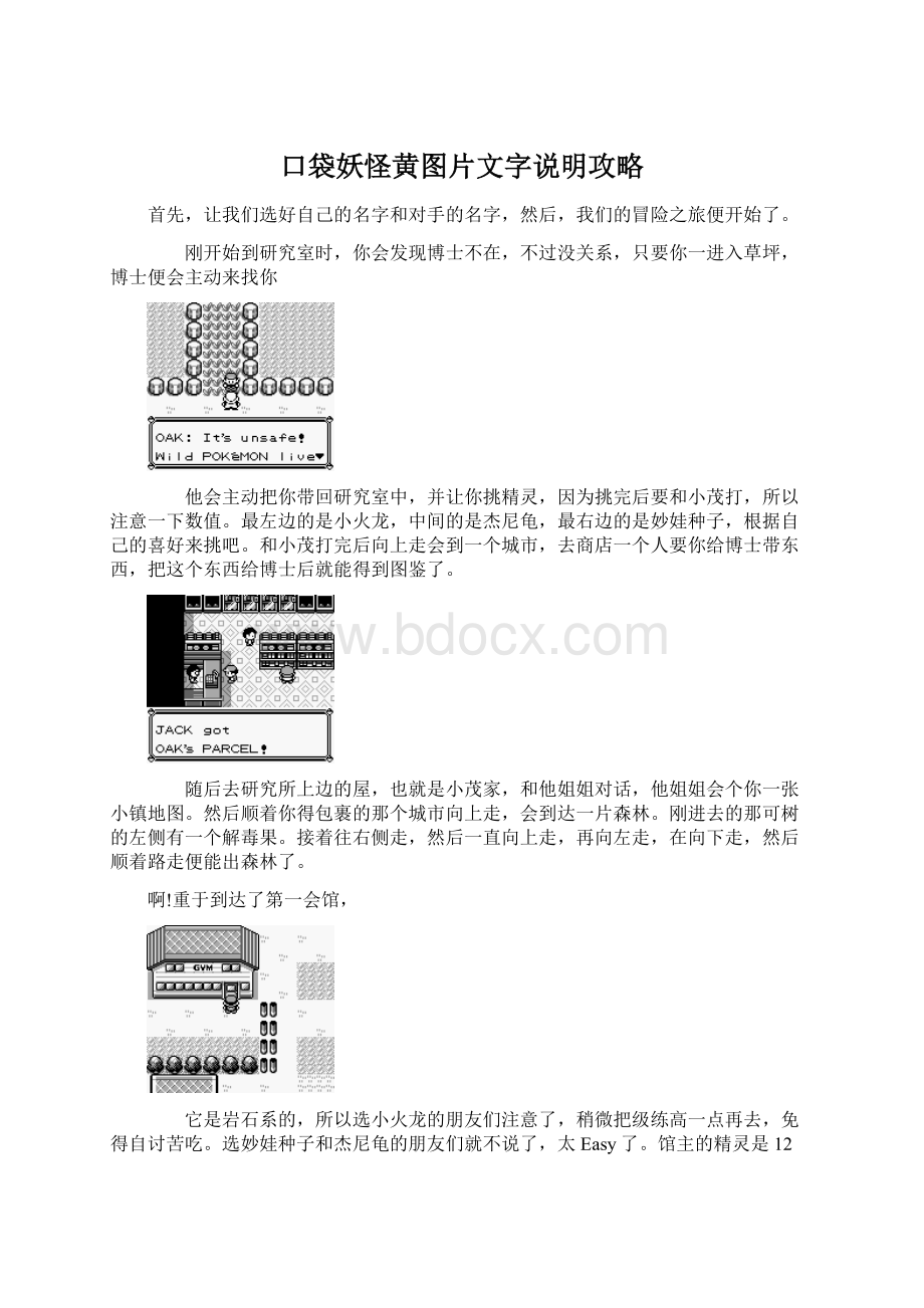 口袋妖怪黄图片文字说明攻略.docx_第1页