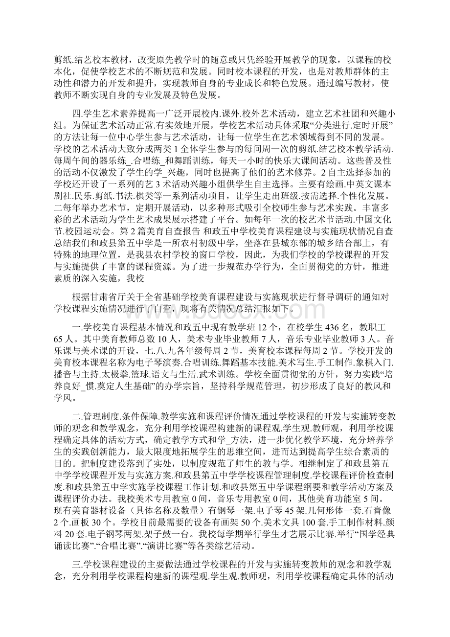 美育自查报告共4篇.docx_第2页